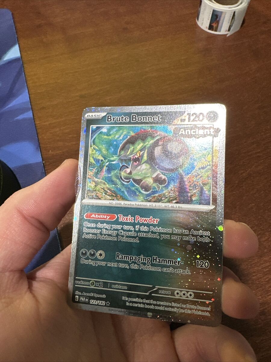 Pokémon Card - Brute Bonnet 123/182 Cosmo Holo - Paradox Pokémon Card - Brute Bonnet 123/182 Cosmo Holo - Paradox
