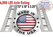 NEW 72" X 15" Aluminum 6,800 LBS Truck Car Auto Trailer Ramps Hook knife foot 6'