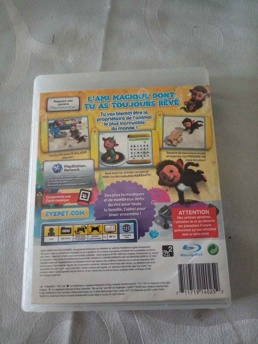 Jeu EyePet & Friends – Sony PlayStation 3 – Bon état – Avec Boîtier