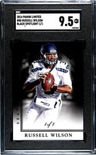 2014 Panini Limited Russell Wilson Black 1/1 9.5