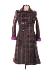 Etro Women Purple Wool Coat 48 Eur