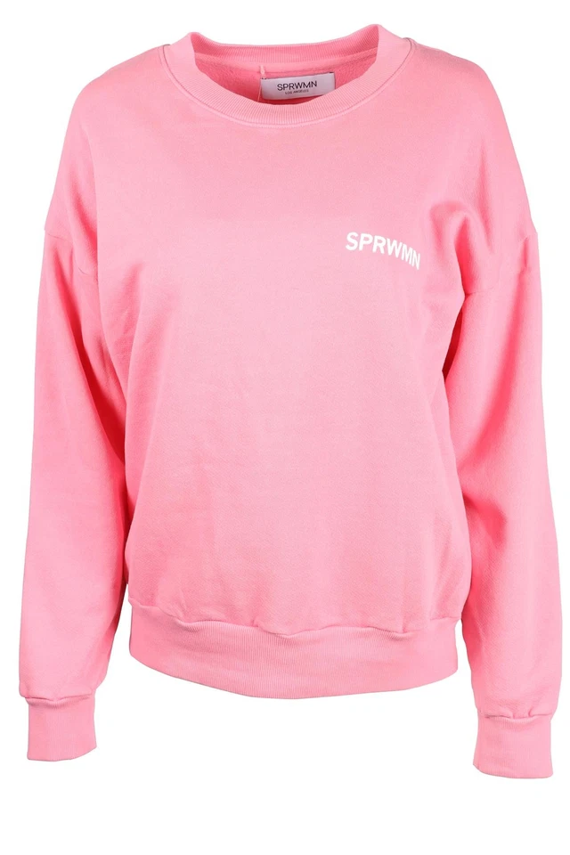 SPRWMN PINK COTTON SWEATSHIRT XSMALL