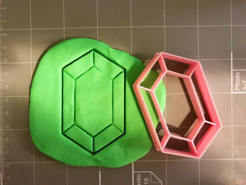 Legend of Zelda Tagliabiscotti rupia cookie cutter nintendo diamante