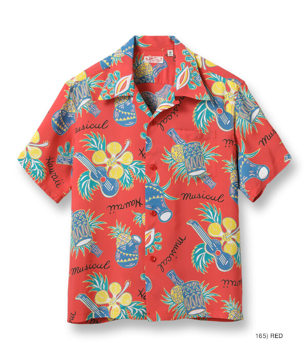 SUN SURF RAYON HAWAIIAN SHIRT “HAWAII MUSICAL” Aloha Shirt 3  