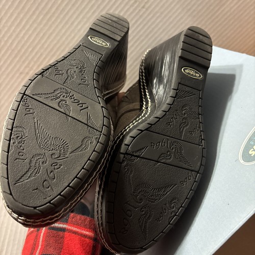 DR SCHOLL'S Sz 8M BURNER Gray Leather Suede Slip On Wedge Clogs Boho Comfort - Picture 8 of 12