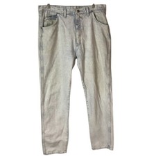 Vintage Wrangler Acid Wash Jeans Light Blue Denim Relaxed Fit Men's Size 33 x 32