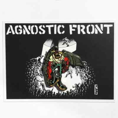 AGNOSTIC FRONT Demon Skin enamel pin nyhc Cause For Alarm Skinhead