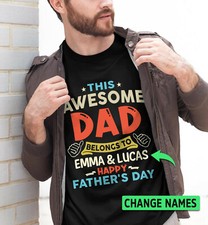 This Awesome Dad Shirt, Daddy Shirt, Father's Day Shirt, Shirt For Dad, Custom D