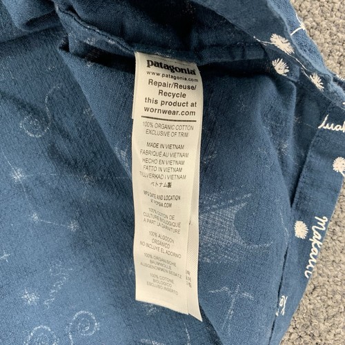 Patagonia Mens Pataloha Hawaiian Shirt Size M Indigo Blue 52566 HETL - Picture 6 of 7