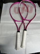 Pair 2 Wilson Triumph Tennis Racquet / Adult Oversized Pink - Excellent Cond