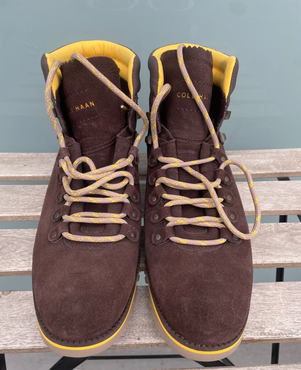 Cole Haan Zerogrand Hiker Waterproof Brown Suede Boots Men display picture 1