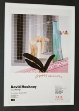 David Hockney "Man in Shower in Beverly Hills"  Poster Print offset Litho 1994