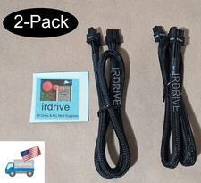 2-Pack: Genuine EVGA 8-Pin to Single 6+2pin PCI-E Power Cable PN: W001-00-000147