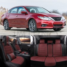For Nissan Altima Leather Car Seat Covers Front Rear Full Set Cushion Protector