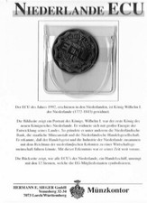 Niederlande, 2 1/2 ECU, König Wilhelm I. der Niederlande