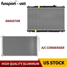 Radiator + AC Condenser For 2012 2013 2014 2015 2016 Honda CR-V L4 2.4L