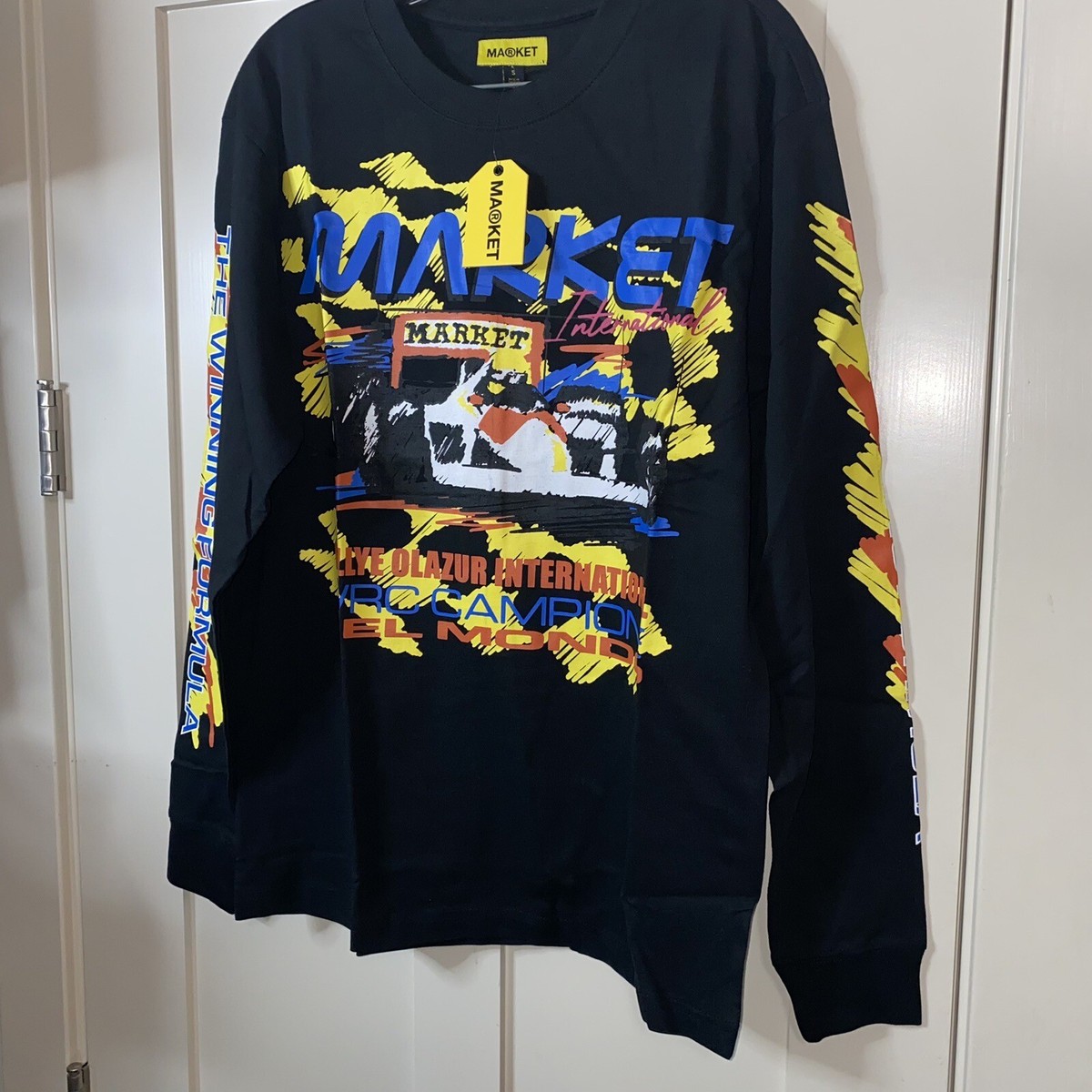 NEW CHINATOWN MARKET RACING RALLYE BLACK SHIRT LONG SLEEVE SIZE