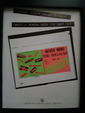 Sex Pistols Never Mind The Bollocks Rare Original Promo Poster Ad Framed!