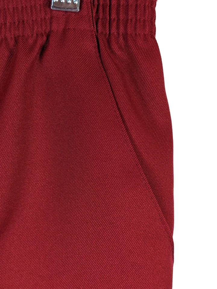DONNKENNY Women size 16 Pull On Pants Red Pockets Poly Knit Elastic Waist Mature - Image 3 of 4