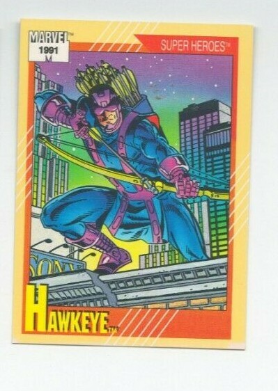 1991 MARVEL UNIVERSE Series 2 II HAWKEYE Genuine Trading Comics Card #20