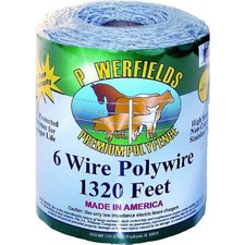 Powerfields 6-Wire Polywire White 1320ft