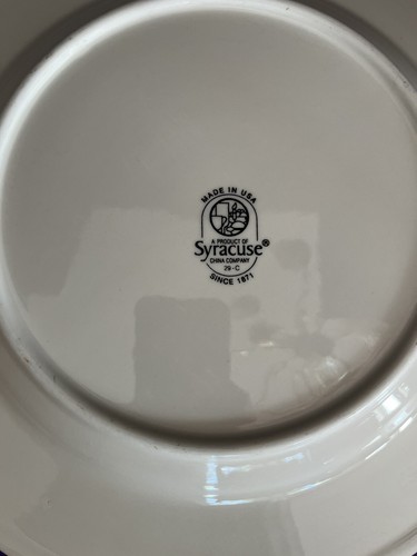 Vintage (2) Syracuse China Restaurant Ware 12” Chop Plate Platter Yellow Florals - Picture 4 of 4