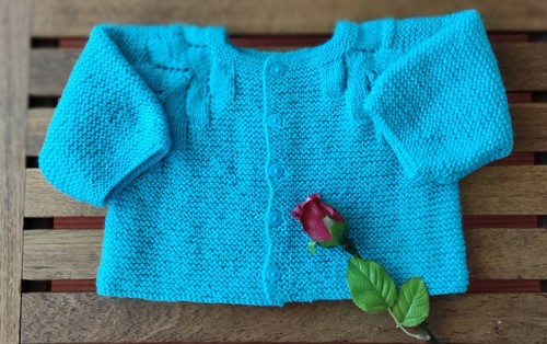 Conjunto de punto bebé jersey/chaqueta y pantalón 18- 24 meses . Hecho a mano - Imagen 3 de 5