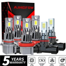 6000K LED Headlight Fog Light Bulbs For Dodge RAM 1500 2500 3500 2013 2014 2015