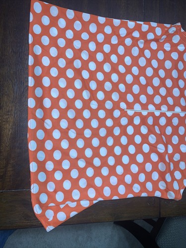 Vintage Orange w/White Polka Dot 3 Piece Suit Bell Bottoms/Tank/Button Up Shirt - Picture 12 of 24