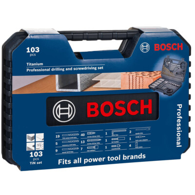 Bosch 103-teiliges Titanium Professional Bohr- & Schrauberbit-Set 2608594070
