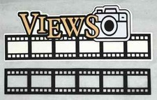 Film Strip with Camera Title Die Cut Embellishment Scrapbook