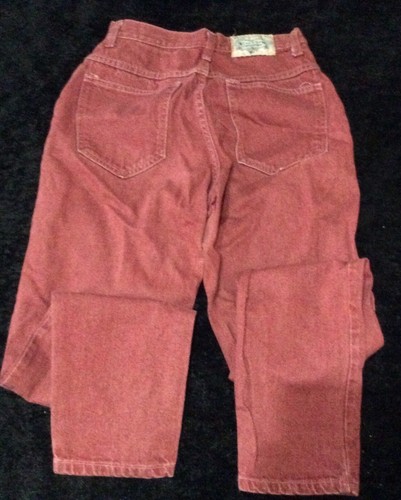 Vintage Bonjour Red High Waist Denim Jeans - Size 6 - 1980s - Picture 4 of 8