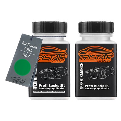 Autolack Lackstift Set für Dacia ARO 907 Vert Jardin Basislack Klarlack je 50ml