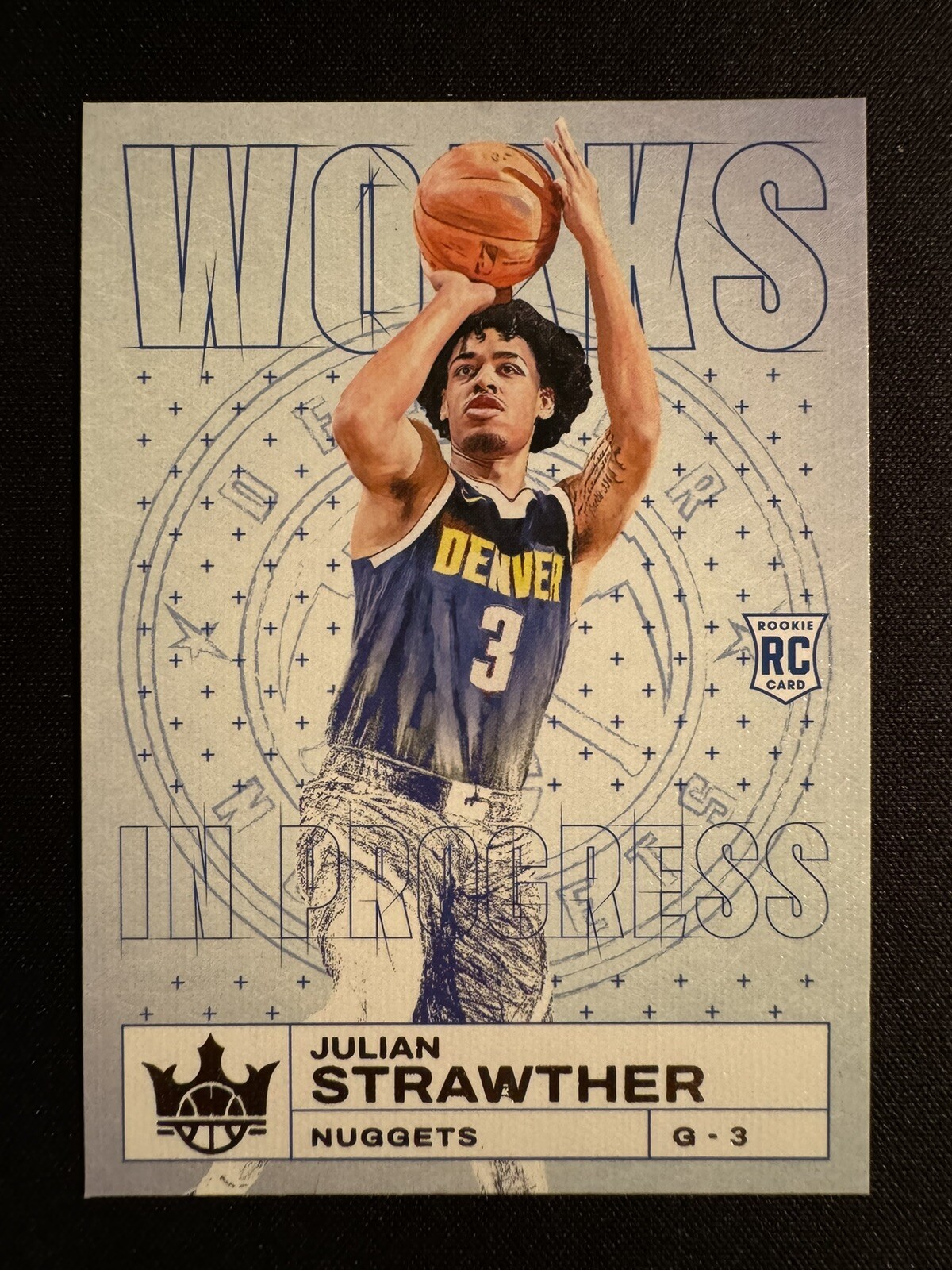2023-24 Panini Court Kings Julian Strawther Works In Progress Rookie Insert #14