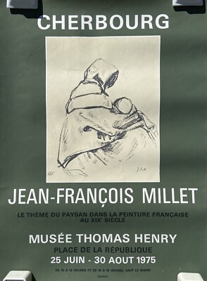 Vintage 1975 French Poster CHERBOURG JEAN-FRANCOIS MILLET Musee Thomas Henry