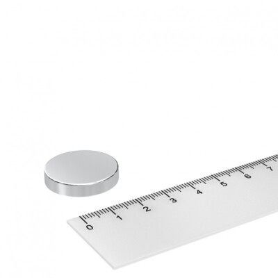 POWER NEODYM MAGNET SCHEIBE, 25x5 mm, GRADE N42, VERNICKELT, SUPERMAGNETE, STARK