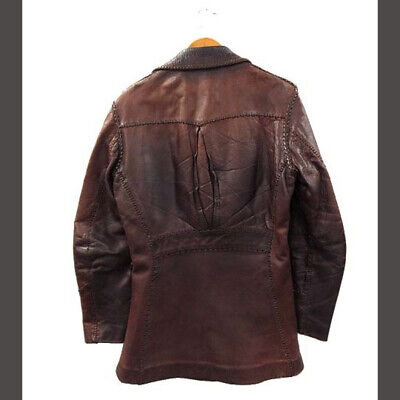 Vintage North Beach Leather Jacket Coat Handmade Dark Brown Vintage North Beach Leather Jacket Coat Handmade Dark Brown