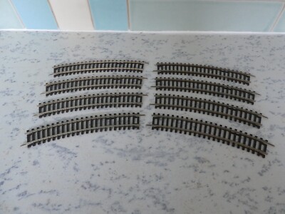 Peco OO ST-225 Neusilber Gleis Nr 2 Radius Standardkurve 8 Stück 1/2 Kreis