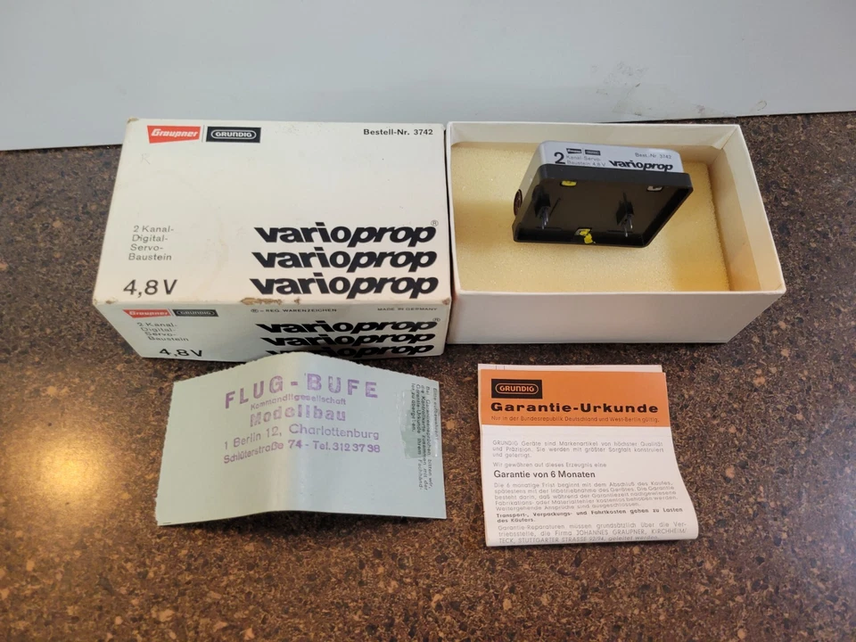 Vintage Ancien Varioprop Graupner Années Digital Servo 4,8V Bestell #3742 - Bild 3 von 4