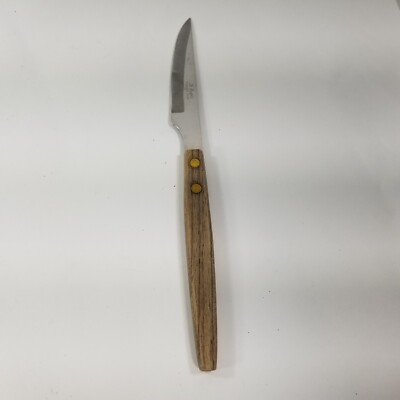 Vintage St. Regis Stainless Steel Steak Knife Riveted Wood Handle