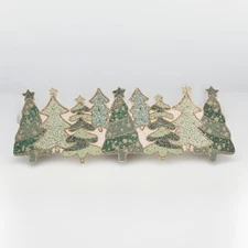 Christian Lacroix Beaded Trees Table Runner 36 inch Christmas Decor NEW w Tags