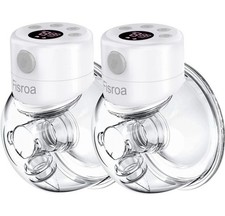 Wearable Breast Pump, Fisroa Double Hands Free Breast Pump with 2 Modes 27mm