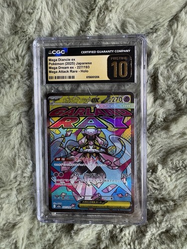 CGC Pristine 10 Mega Diancie ex 227/193 Mega Dream ex JP Mega Attack Rare Holo