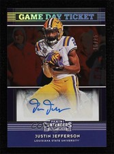 2020 Contenders Draft Picks Bowl Ticket /25 Justin Jefferson #23 Rookie Auto RC