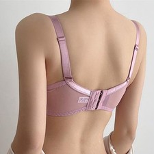 Women's Polyester Lace Underwear Full Cup Bra Pure Color Fashion Style
