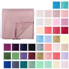 Plain Satin Pocket Square Plain Tuxedo Pocket Hankie 24cm
