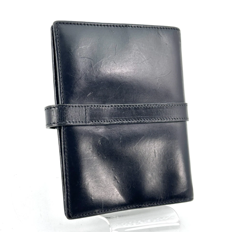 GUCCI Jackie Cuero Negro Planificador de Día Cubierta Agenda Auténtica de Japón Foto 3 de 4