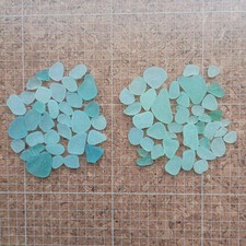 Genuine Sea Glass from Japan Surf-Tumbled Beach Glass Blue Green Small Grain