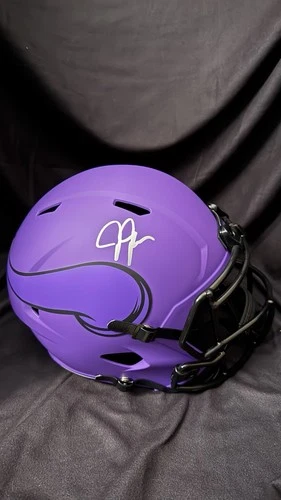 Justin Jefferson Signed Football Helmet Beckett Authenticated - Full size Rep