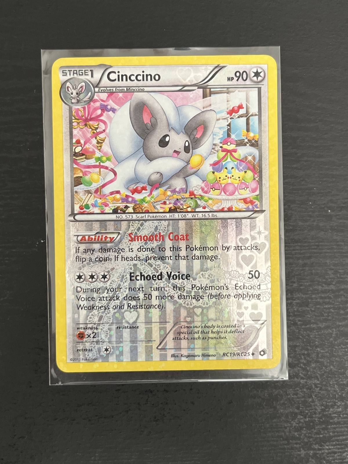 Cinccino Legendary Treasures: Radiant Collections RC19 Holofoil Lightly Played